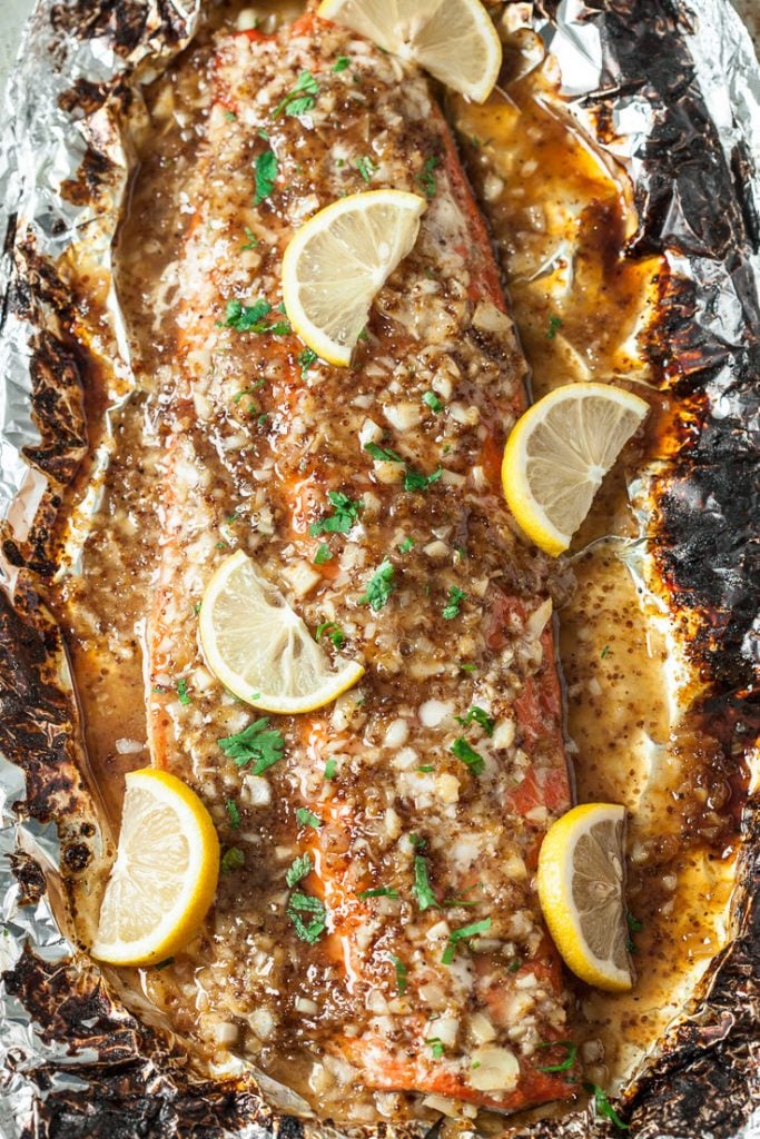 honey salmon baked in foil