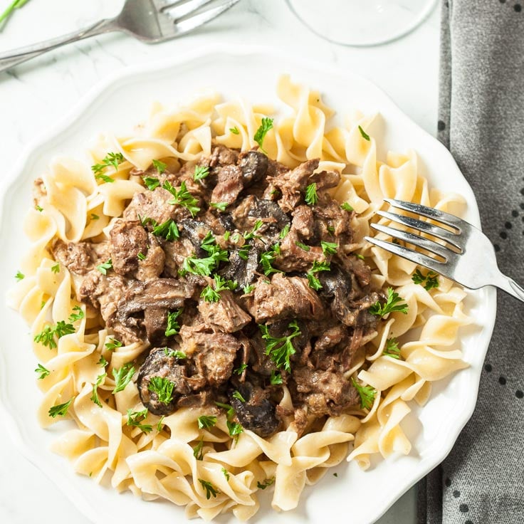 Slow Cooker Beef Stroganoff Recipe - Chew Out Loud