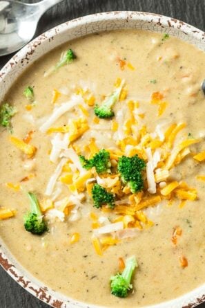 A Bowl of Broccoli Cheese Soup