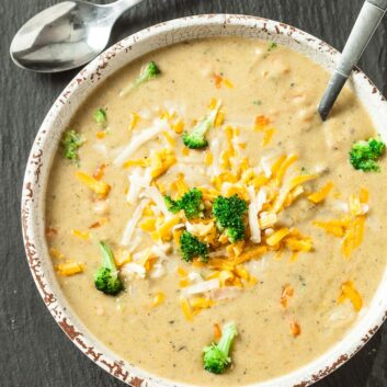 A Bowl of Broccoli Cheese Soup