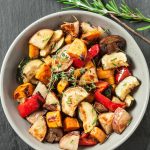 roasted vegetables in a bowl