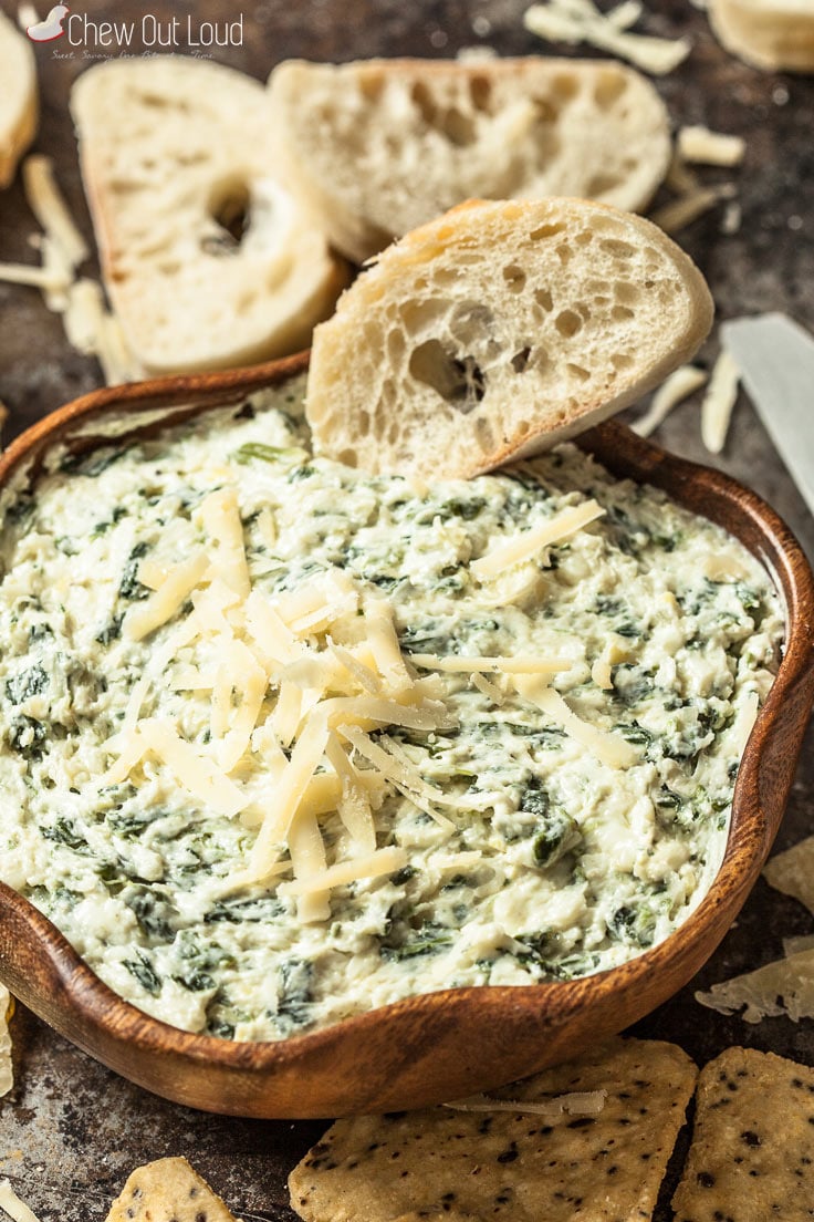 Spinach Artichoke Dip (No-Cook) - Chew Out Loud