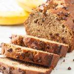 Sliced banana bread
