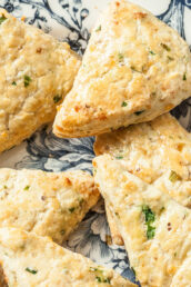 savory scones close up.
