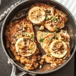 chicken piccata in pan