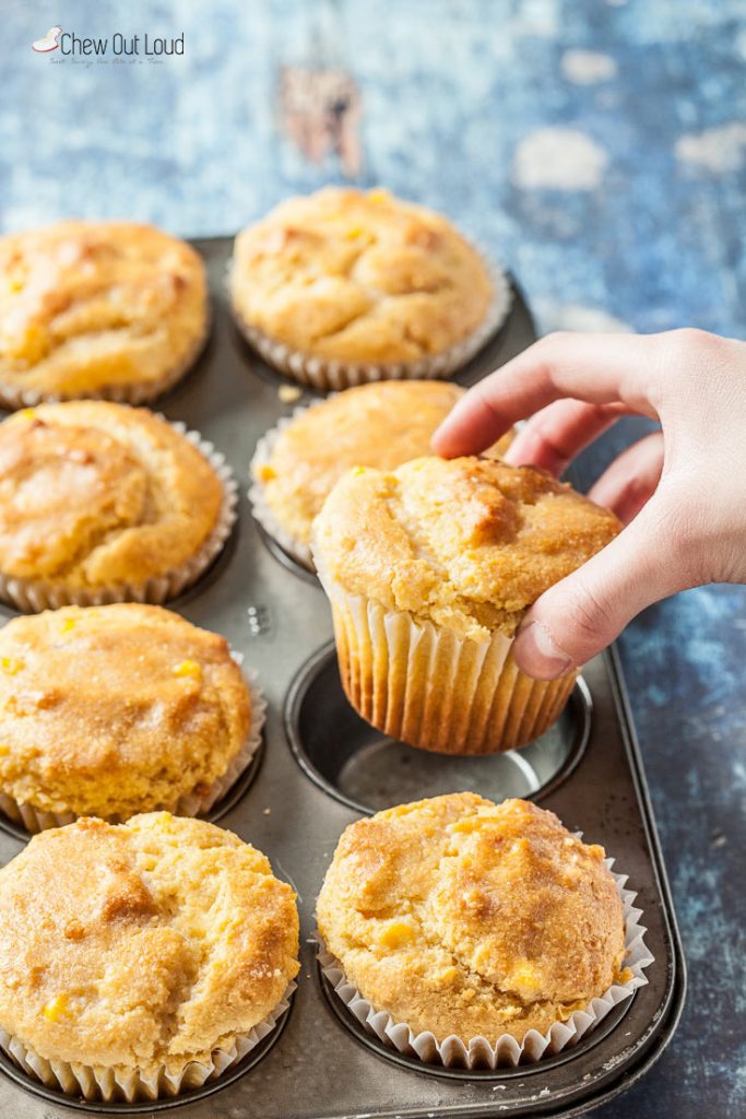 Cornbread Muffins in a pan