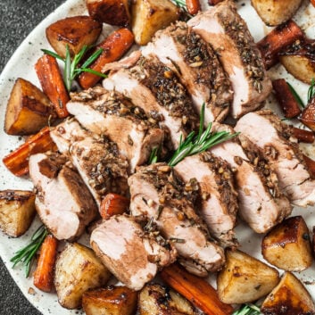 Roast Pork Tenderloin with Carrots and Potatoes