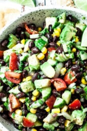 Avocado Black Bean Salad with Corn