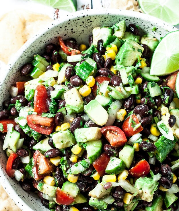 Avocado Black Bean Salad with Corn