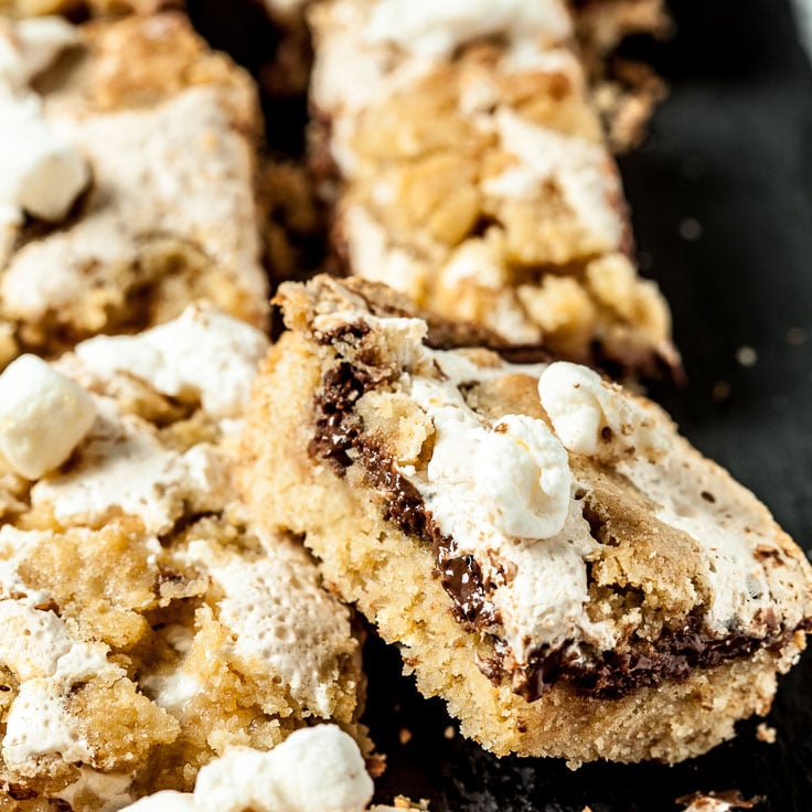 Close-up S'mores Bars
