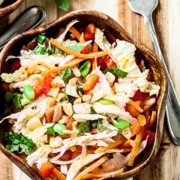 Vietnamese Chicken Salad in a bowl.