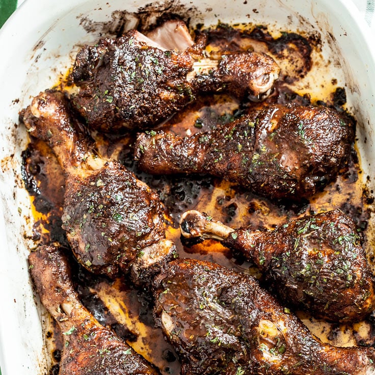 Jamaican Jerk Chicken in a dish