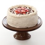 Chocolate Cake with Whipped Cream and Fresh Strawberries