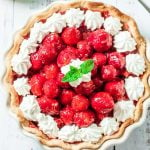 strawberry pie with whipped cream