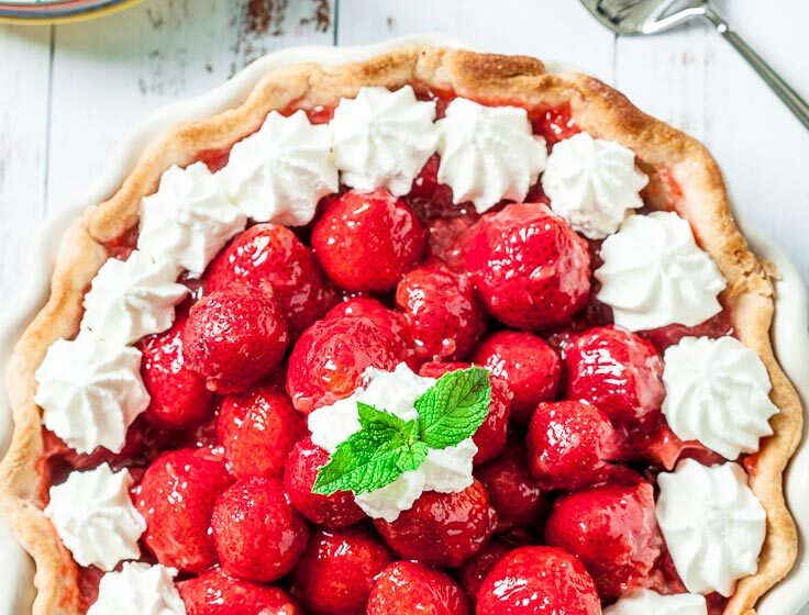 fresh strawberry pie