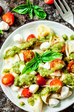 tortellini pesto caprese