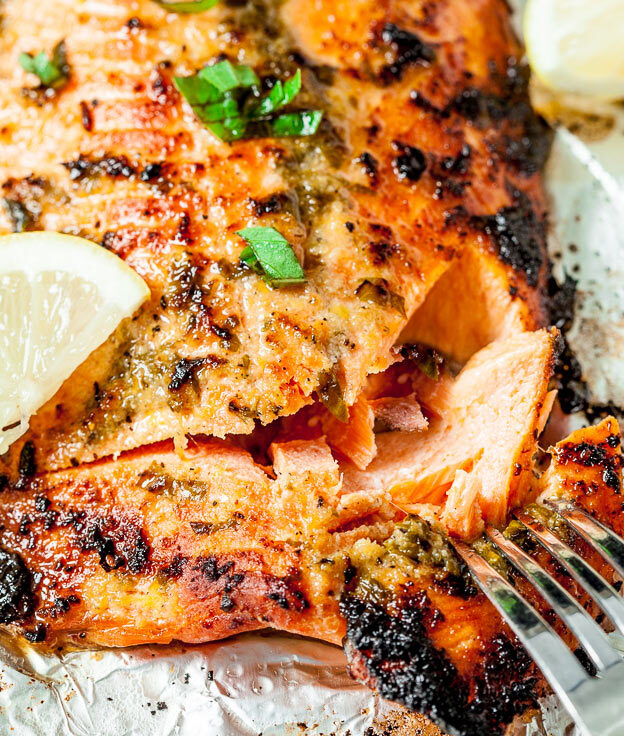 lemon basil sheet pan salmon