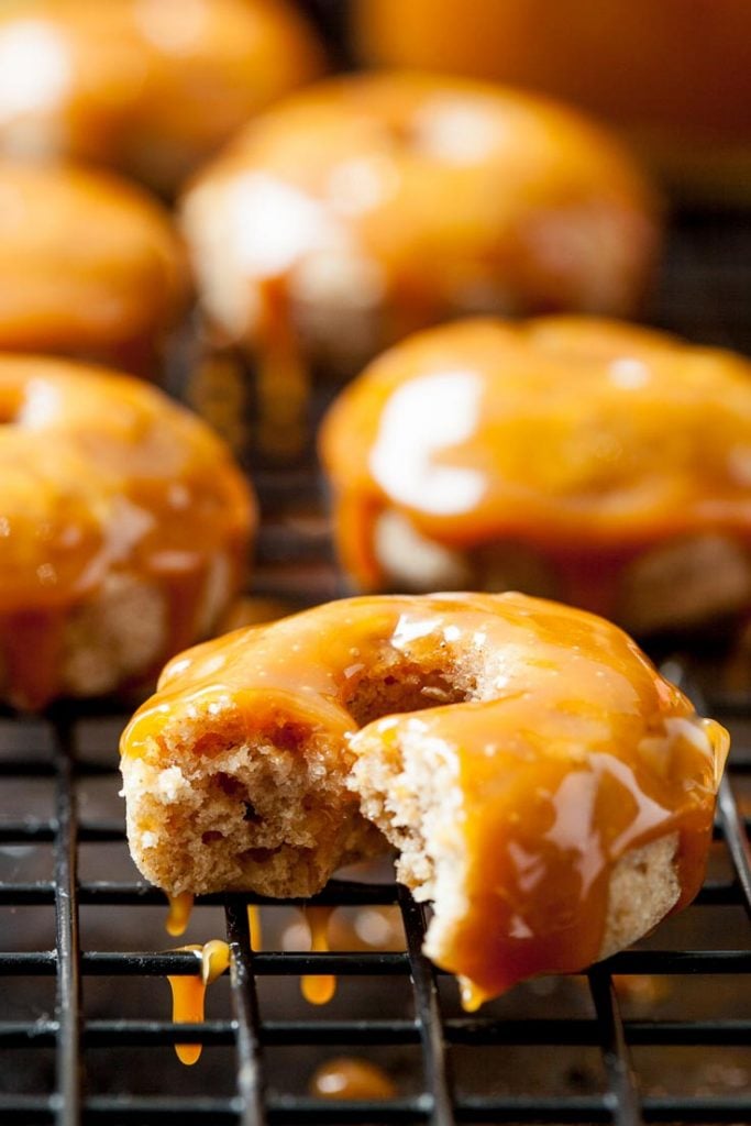 caramel apple baked donuts mini apple donuts 