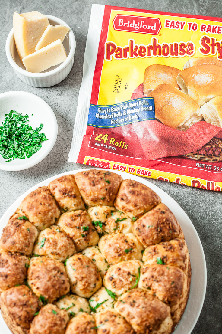 parmesan garlic pull apart bread