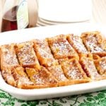 French Toast Casserole in Dish.