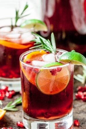 sparkling pomegranate punch