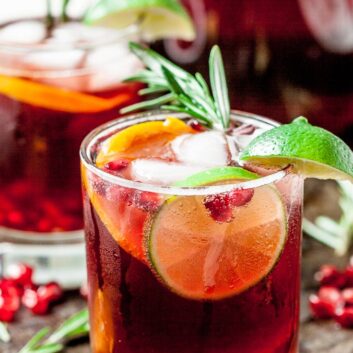 sparkling pomegranate punch