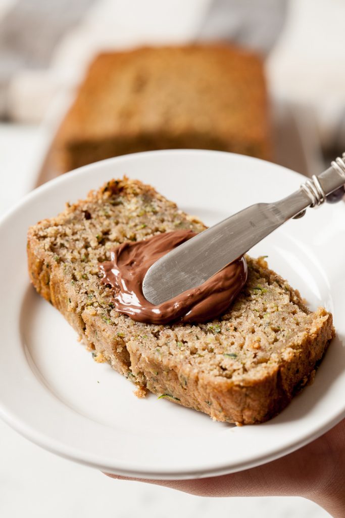 zucchini bread with chocolate hazelnut