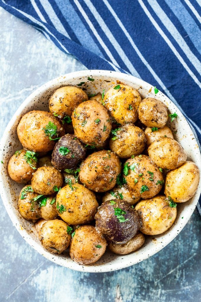 instant pot baby potatoes in a bowl