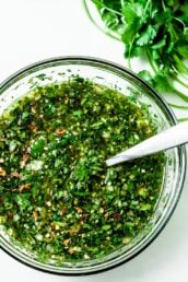 Bowl of Chimichurri Sauce