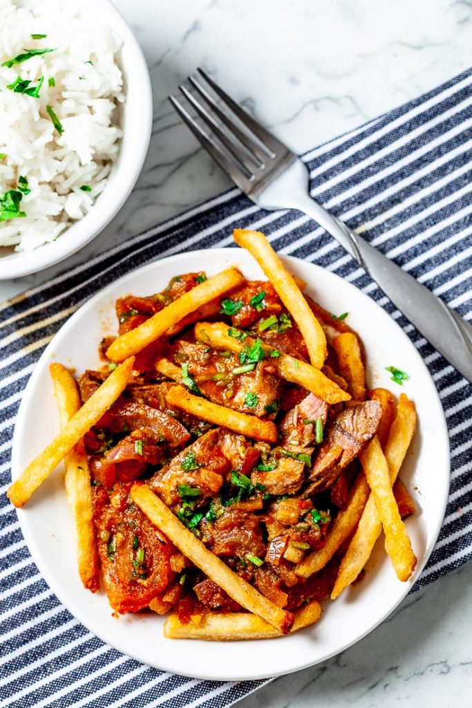 lomo saltado, peruvian, stir fry, peruvian beef recipe