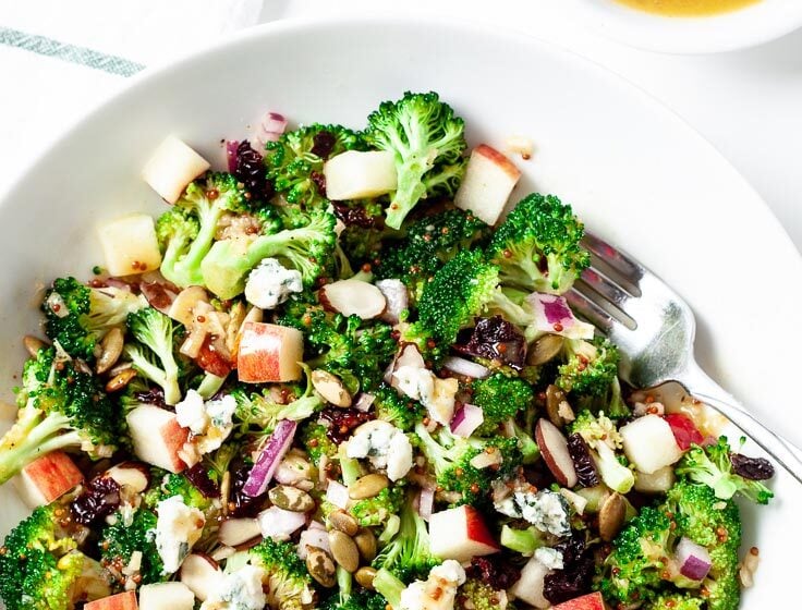 broccoli salad, apple salad