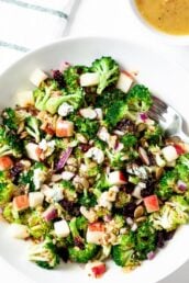 A plate of Broccoli Salad