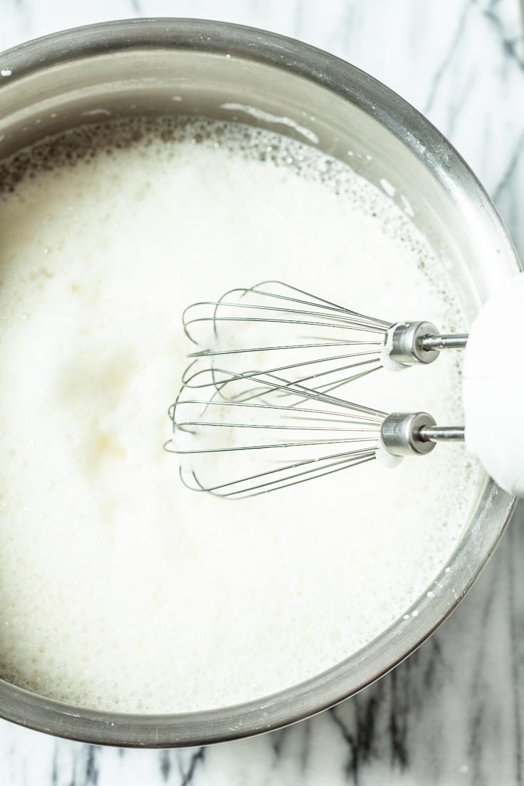 Whisk egg in a bowl