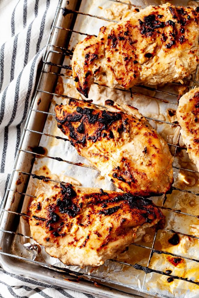 chicken tikka masala on sheet pan rack