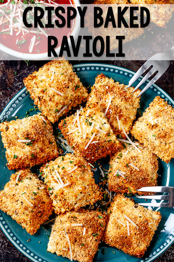 A plate of Crispy Baked Ravioli