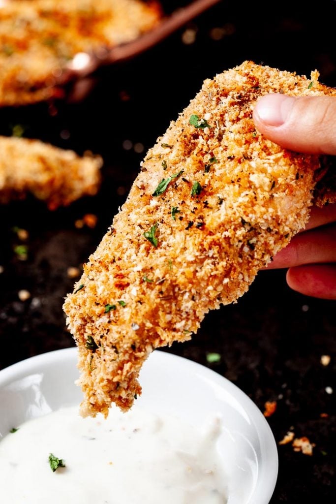 baked chicken tenders, panko chicken tenders, homemade chicken tenders