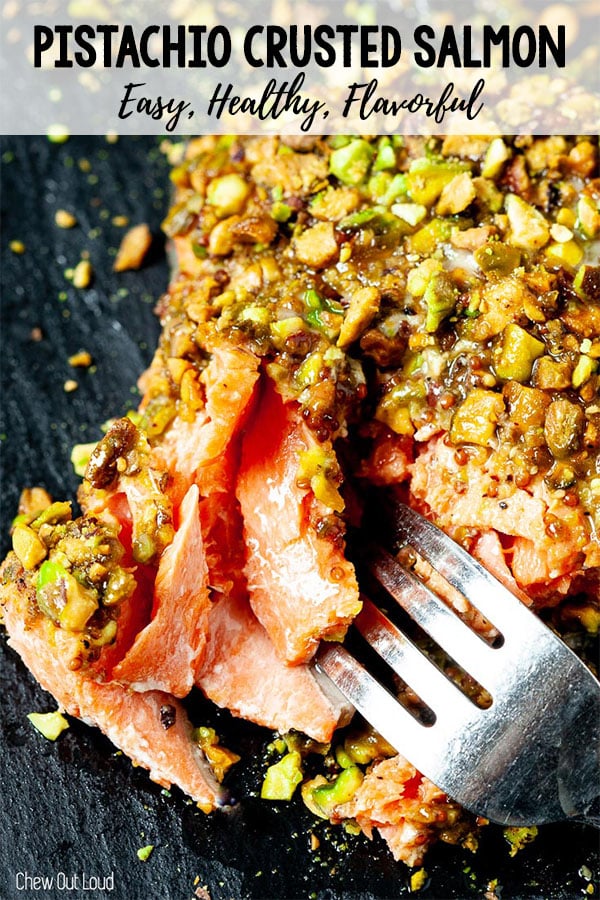 pistachio crusted salmon, baked salmon