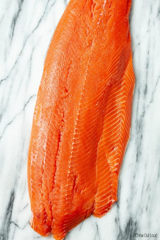 fresh salmon fillet