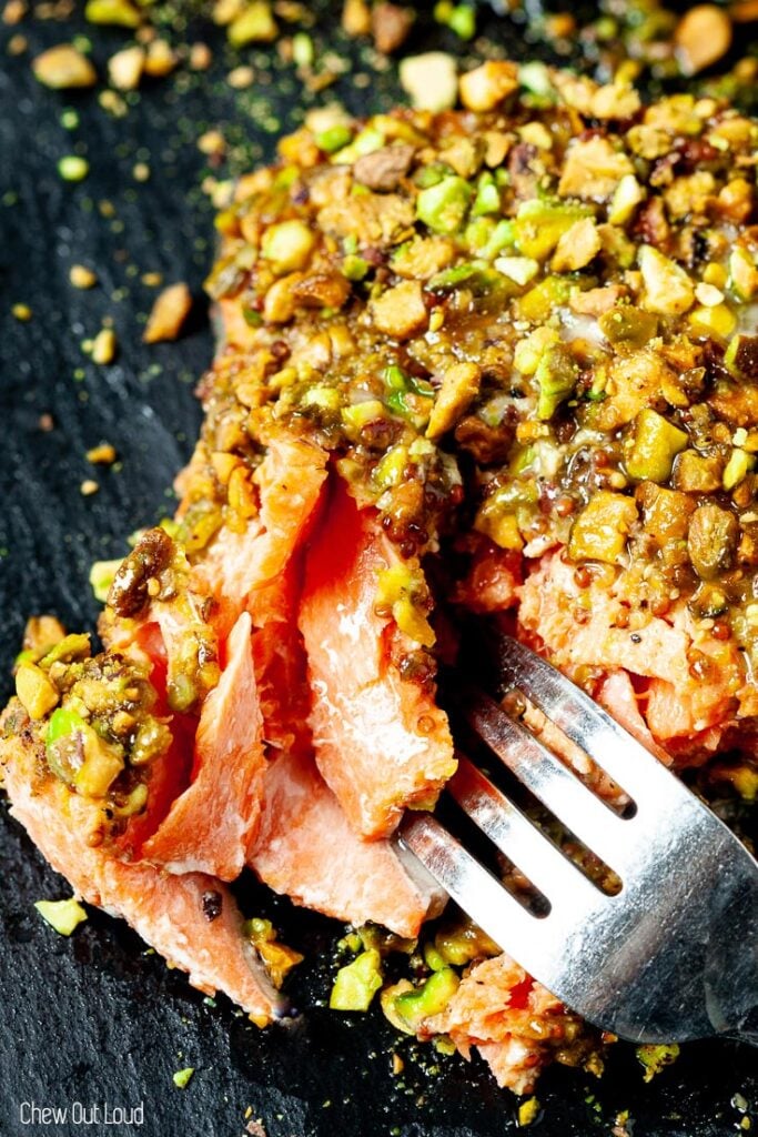 pistachio baked salmon