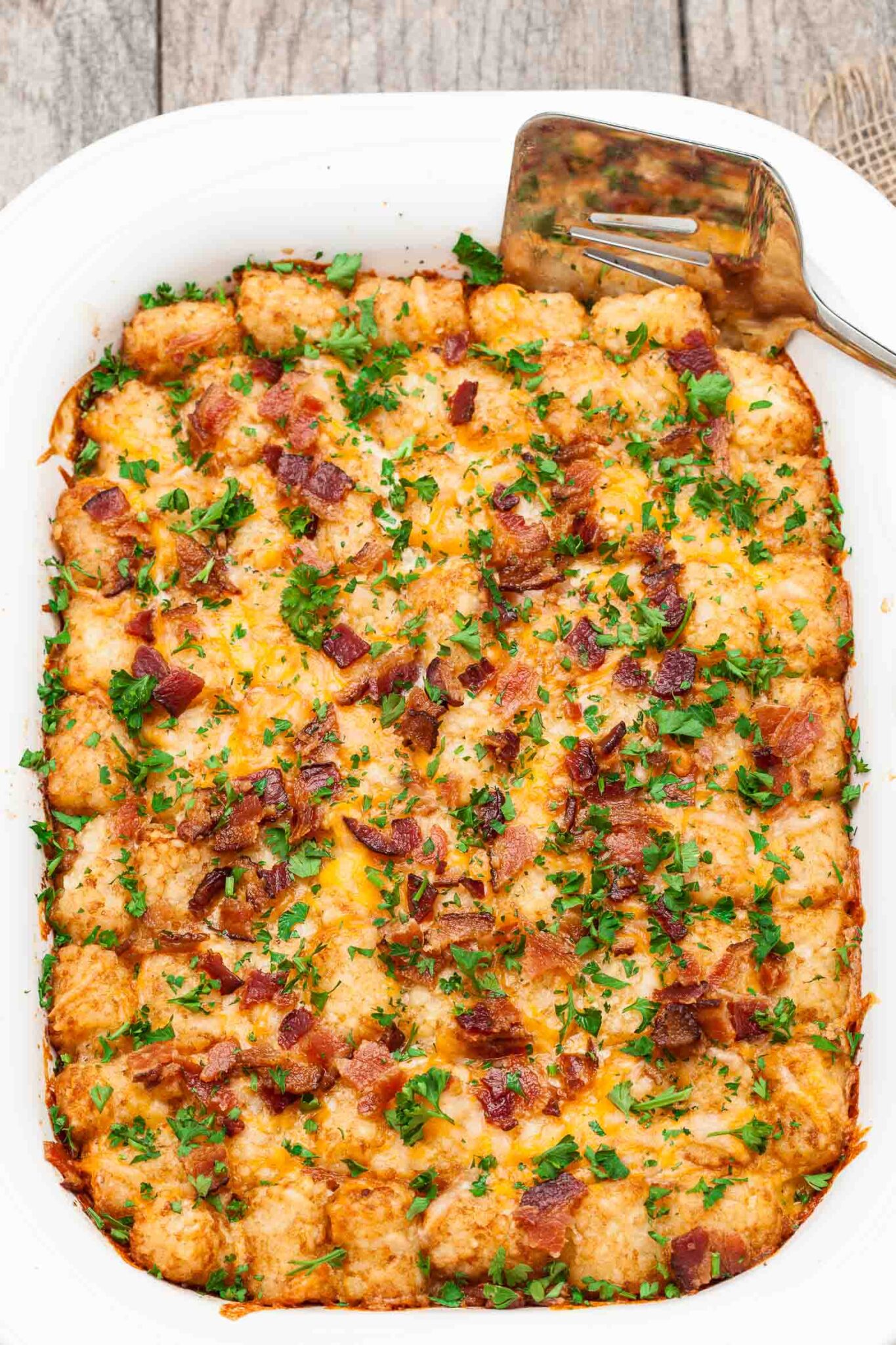 Cheesy Tater Tot Breakfast Casserole Chew Out Loud