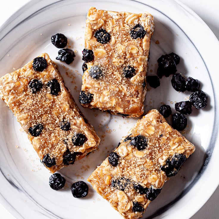 Protein Bars on plate