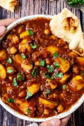 chickpea curry, curry, potato curry, vegan curry