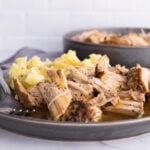 Slow Cooker Pork Loin with Gravy and Mashed Potatoes