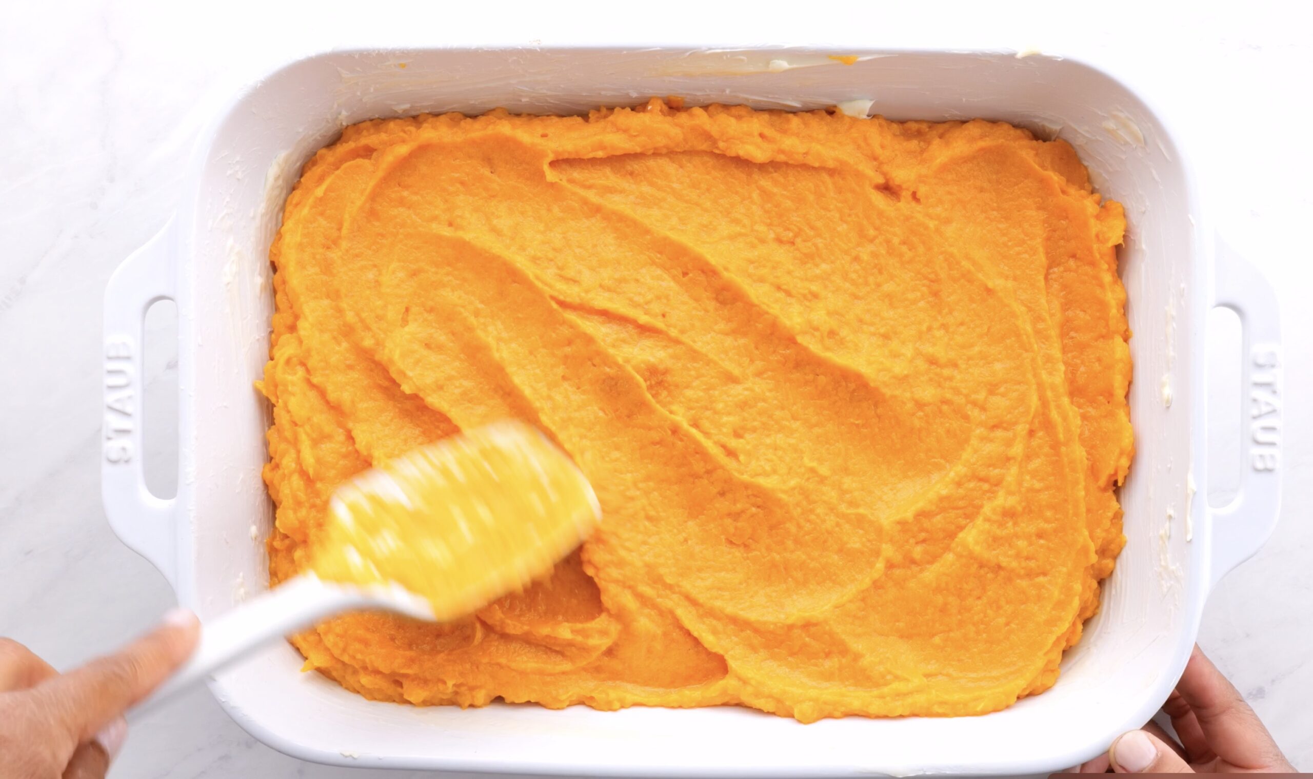 Sweet Potato Casserole Before Baking