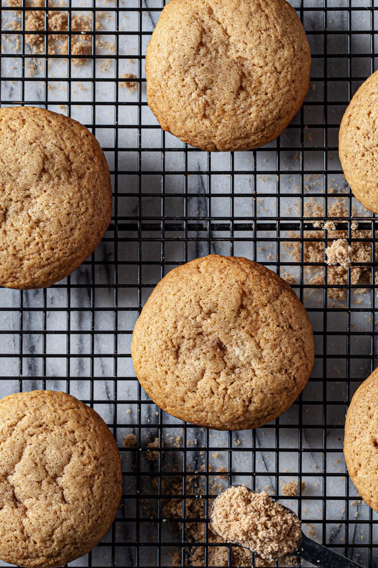 brown sugar cookies on a cooling rack