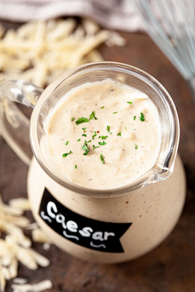 Creamy Caesar Dressing in a jar

