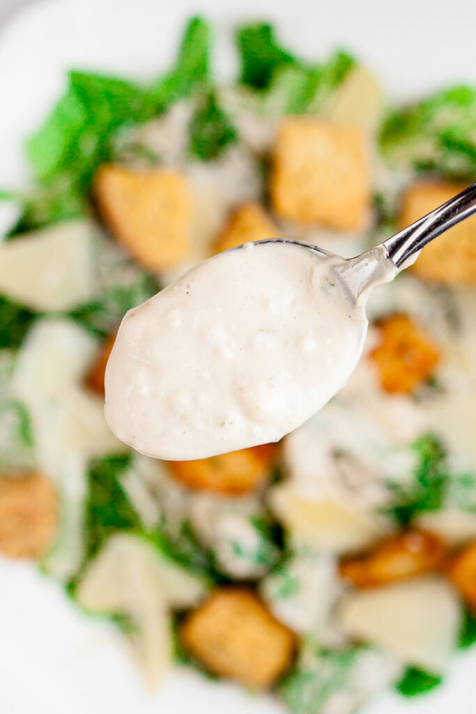 Creamy Caesar Dressing with Salad