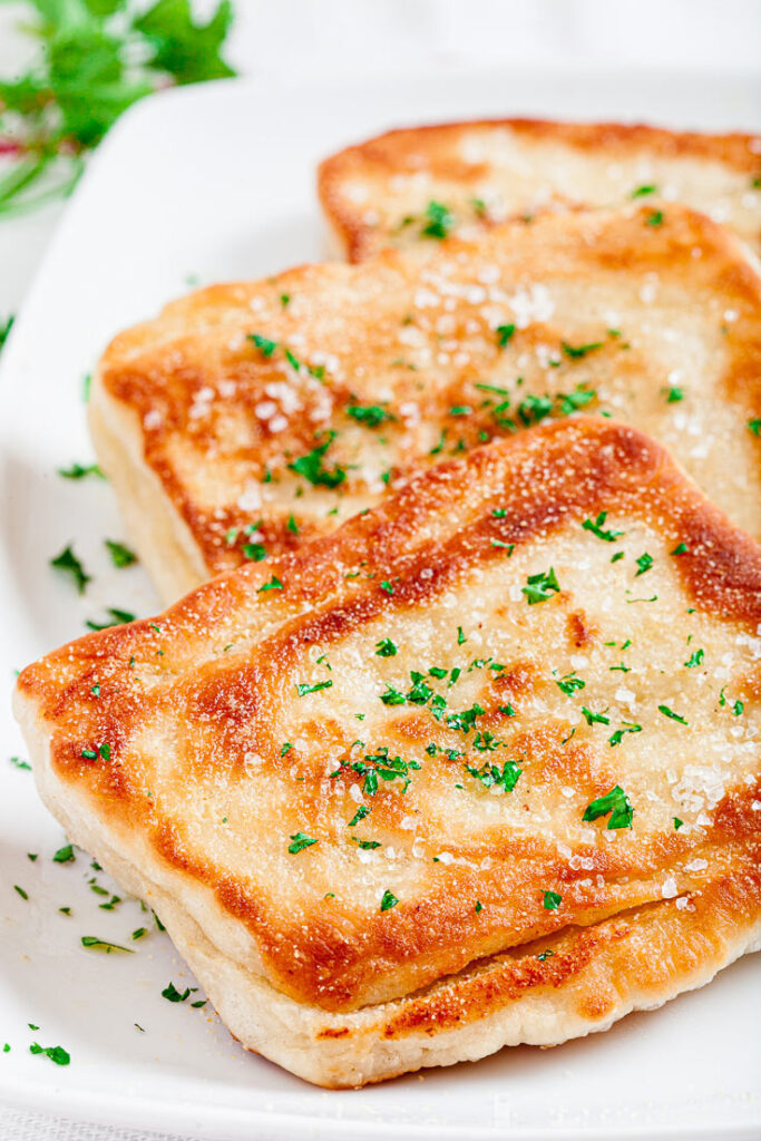 Flatbread made from pizza dough