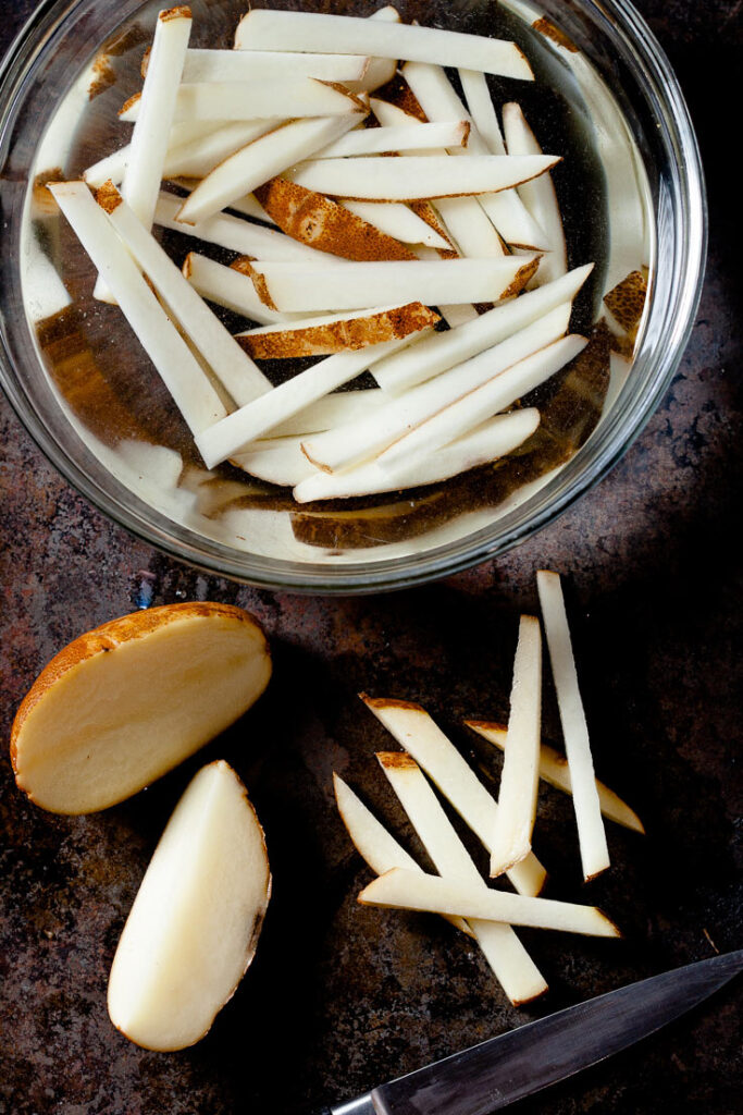 Sliced Potatoes for French Fries