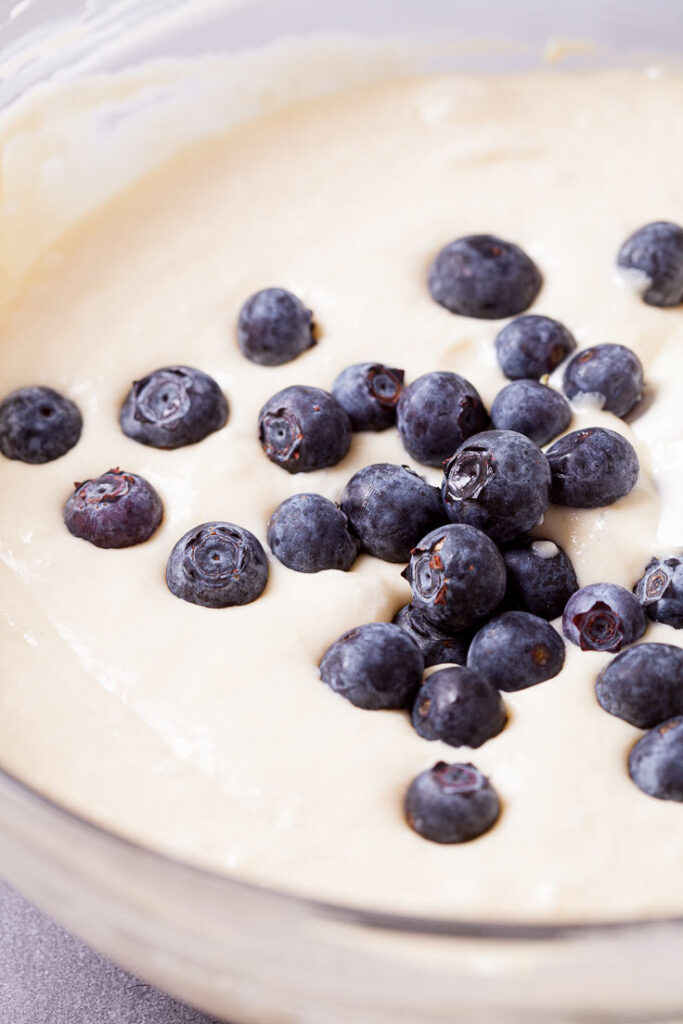 blueberries in batter